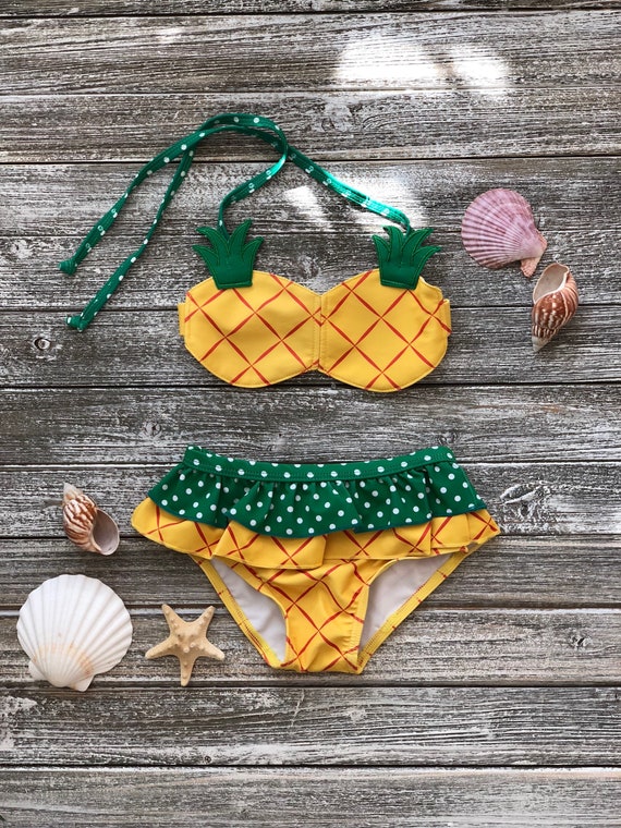 baby girl pineapple swimsuit