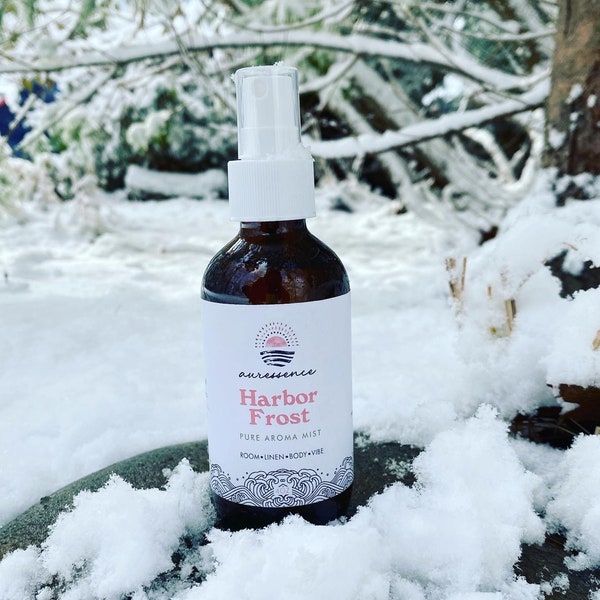 Harbor Frost Pure Aroma Mist * Aromatherapy Spray *Good Vibes in a bottle* Vanilla & Peppermint Bliss * Mood boosting, Energizing, Joyful