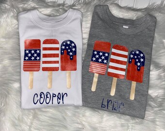 red white and blue popsicle shirt