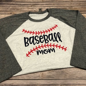 Baseball Mom Shirt - Softball Mom Shirt- Baseball Shirt - Baseball Raglan - Softball Raglan - Baseball Shirt - Woman&#39;s Clothing - Mom Gift
