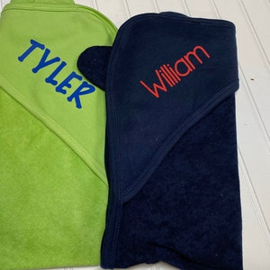 Toddler hooded bath towels- hooded bath towel- towel- personalized bath towel- girls towel- Boys towel- free shipping- personalized