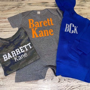Personalized infant mystery box- personalized gift- baby shower gift- monogram- jacket- shirt- romper- mystery items- free shipping