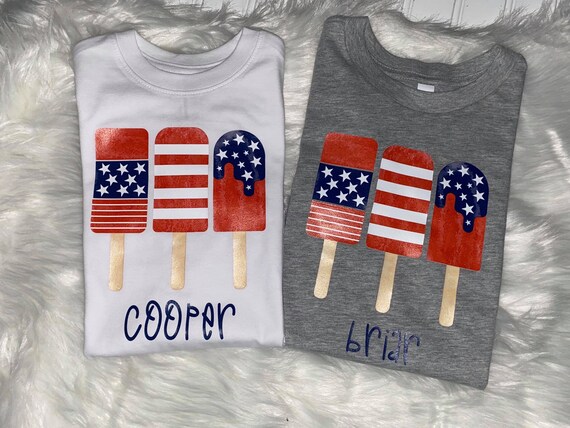 Red white and blue popsicle best sale shirt