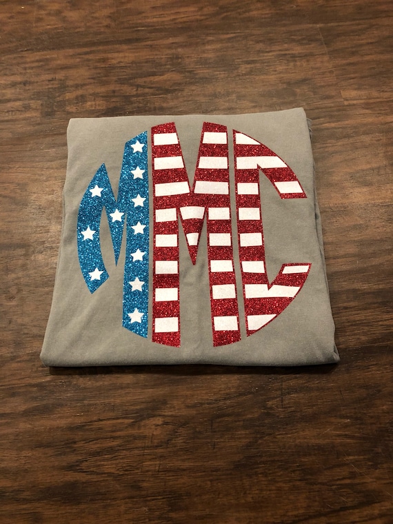 american flag monogram shirt