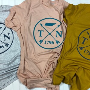 Tennessee cross arrow shirt- tennessee shirt- tennessee 1776- bella canvas- unisex shirt- short sleeves- free shipping
