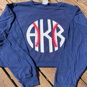Monogrammed baseball comfort color shirt, monogrammed baseball tshirt, monogrammed comfort color, unisex tshirt, baseball mom, short sleeve