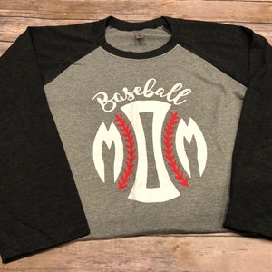 Baseball Mom Shirt - Softball Mom Shirt- Baseball Shirt - Baseball Raglan - Softball Raglan - Baseball Shirt - Woman&#39;s Clothing - Mom Gift