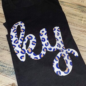 Cheetah print KY T-shirt- KY- Kentucky- cheetah print-blue and gold- short sleeve- unisex fit- Bella canvas- free ship