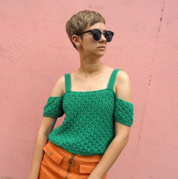 crochet cold shoulder top