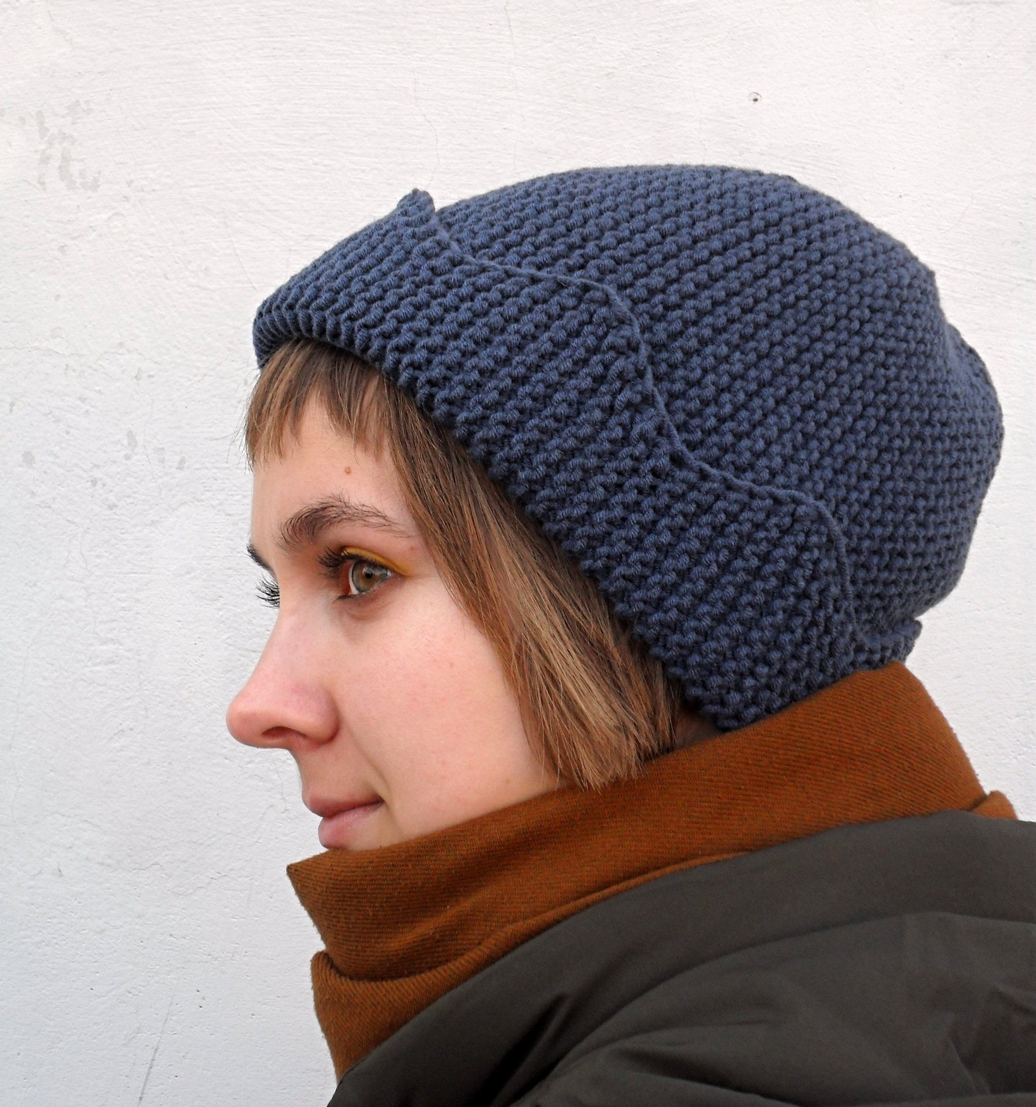Blue Jughead Beanie, Unisex Crown Hat, Whoopee Cap, Winter Hand