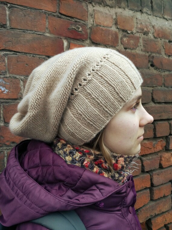 Cashmere Slouchy Beanie in original gift box Fishers Finery Women main image 4