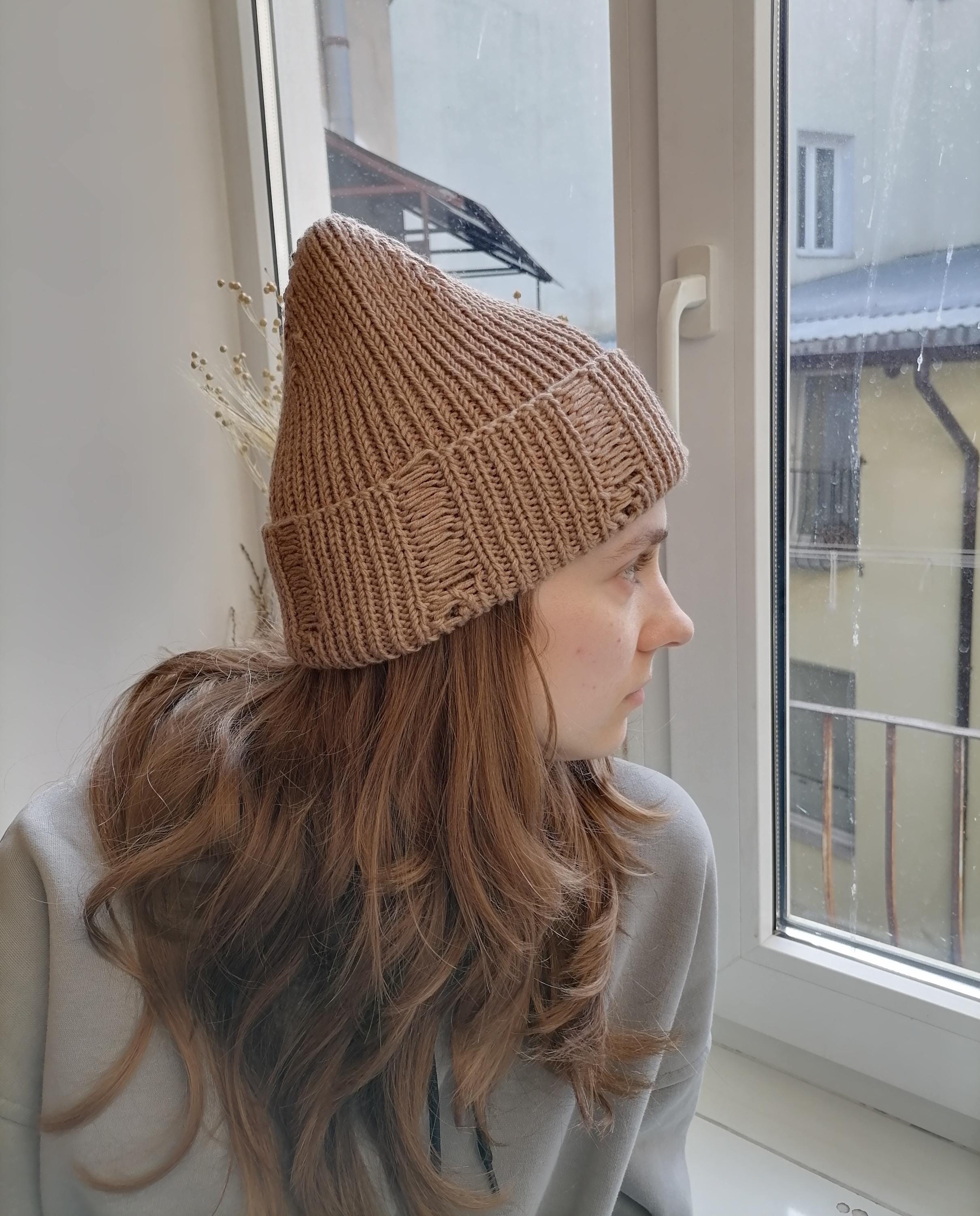Distressed Beanie, Tattered Knit Hat, Grunge Ripped Beanie, Torn