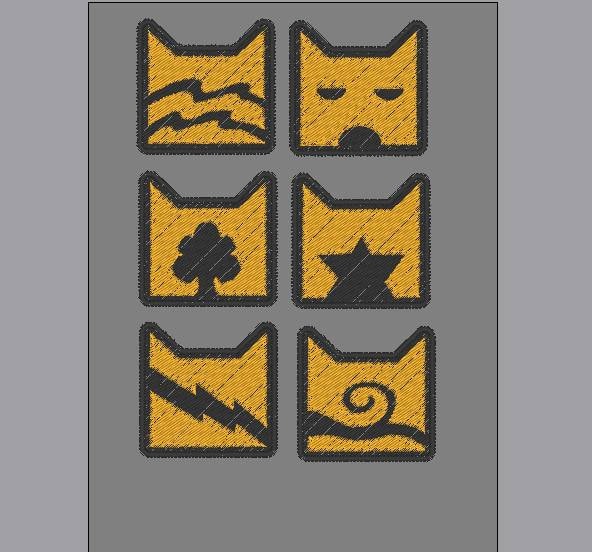 Golden Warrior Cats Clan Icons Funny Coaster - TeeHex