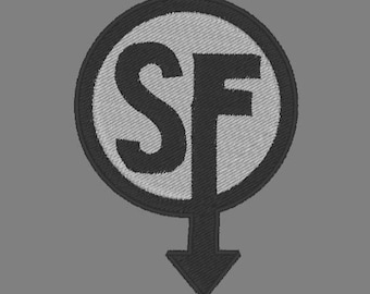 Sally face inspired Sanity&#39;s Fall logo patch