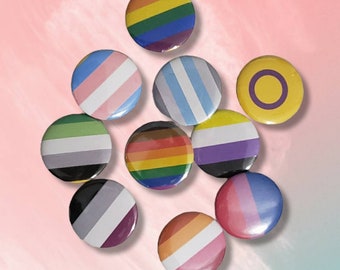 Pride Flag Pinback Buttons