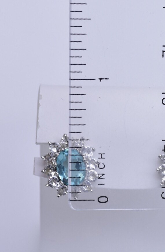 Genuine Blue Apatite Earrings - 925 Sterling Silv… - image 3