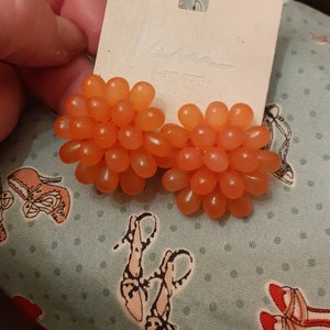 Orange vintage bunch earrings