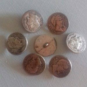 Set of vintage antique buttons