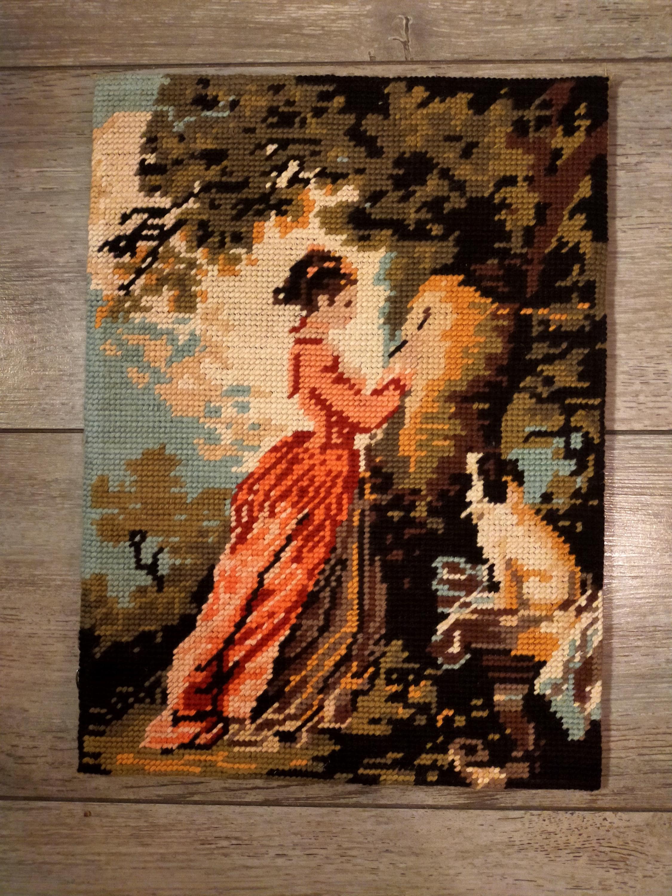 Tapisserie sur panneau bois