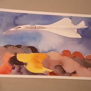 Carte postale commémorative avion France Concorde
