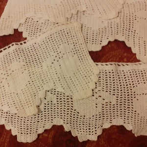 Vintage crochet panel curtains