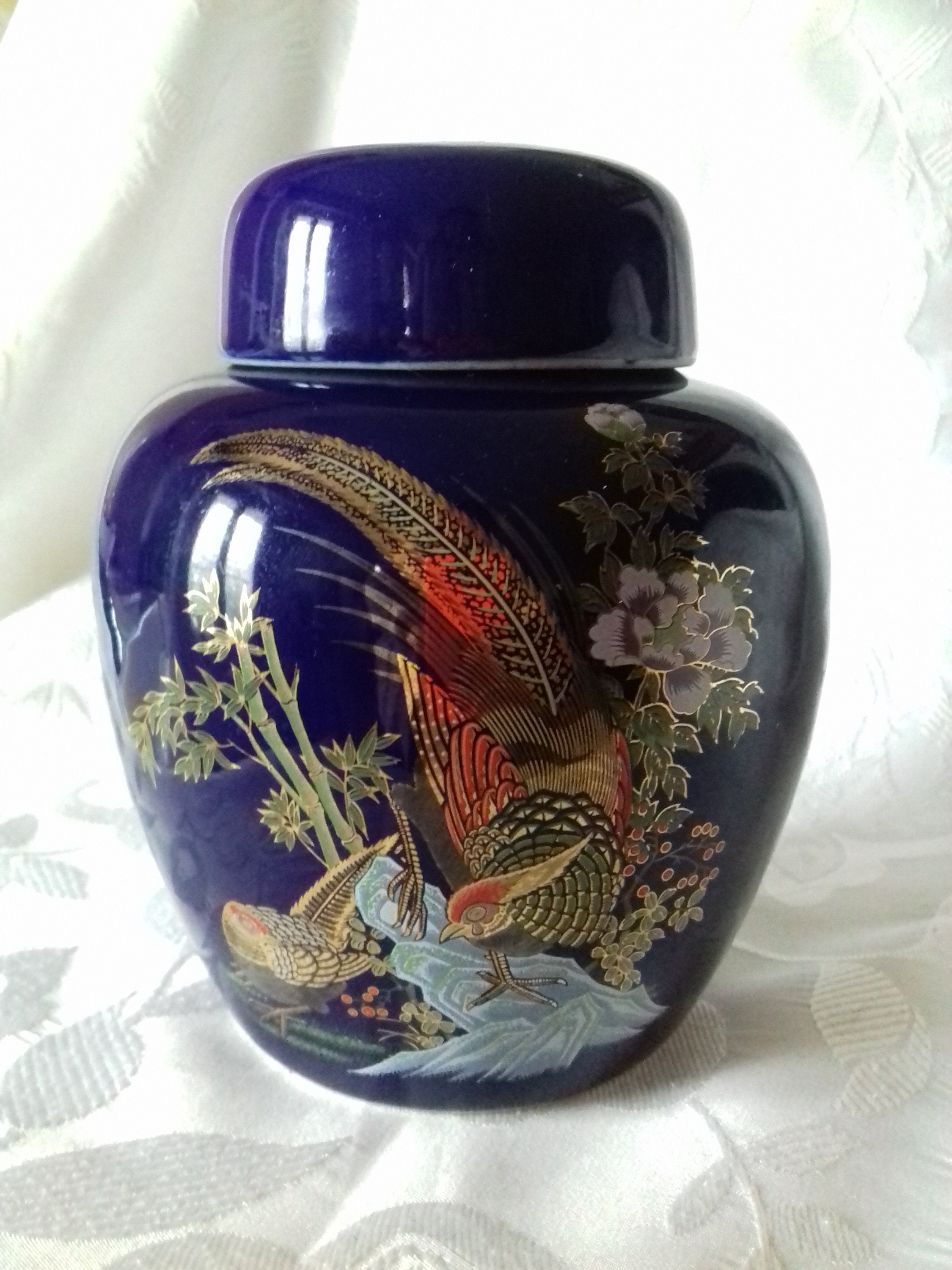 Pot à Thé en Ceramique Asiatique Bleu Nuit