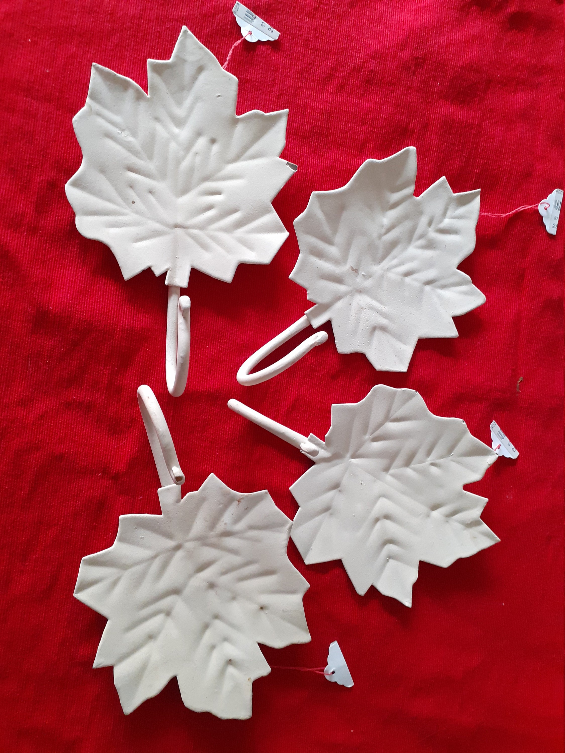 Ensemble de Quatre Patères Feuilles