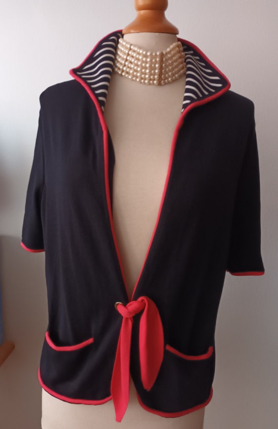 Vintage black and pink 20s style jacket - image 1