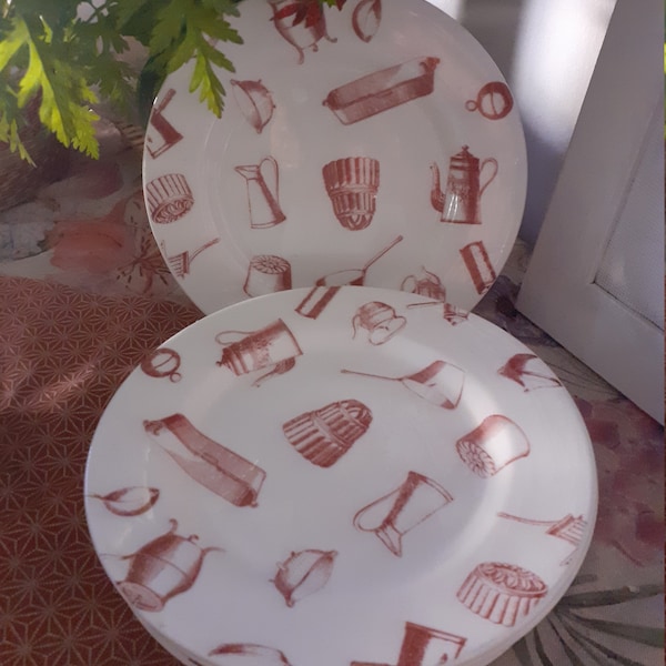 LOT 6 ASSIETTES plates modéle au bord du lac tanganyika de genevieve lethu EUR 120,00 - FR