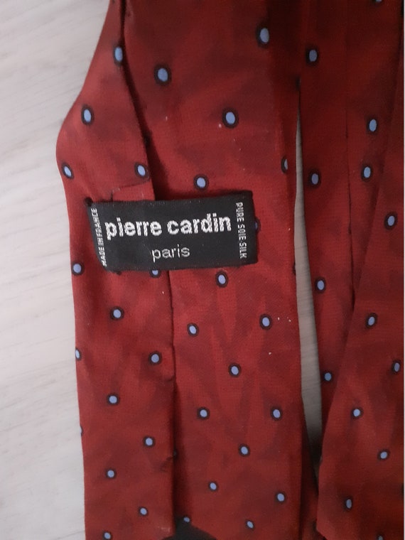Silk tie Pierre Cardin vintage printed - image 2