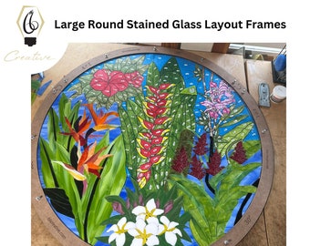 Stained Glass Layout Frame,  Round Layout Frame,  Stained Glass Jig,  8" Layout Frame,  12" Layout Frame, 16" Layout Frame, 18" Layout Frame