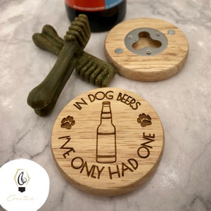 Personalized Wood Bottle Opener | Dog Lover Gift | Groomsman Gift | Gift for Him | Groomsmen Gift | Magnetic Beer Bottle Opener
