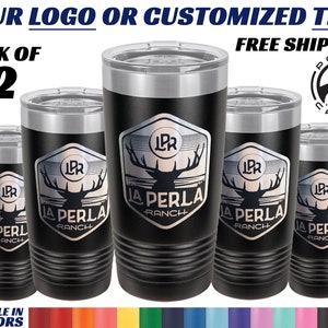 BULK ORDER 20 oz Ringneck Tumbler logo or design - Set of 12 Tumblers - Engraved Tumbler - Bulk Tumblers, Business Promotion, Client Gift