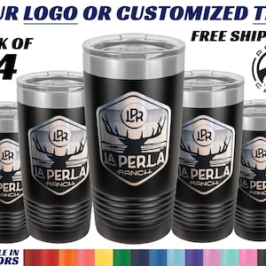 20oz Tumbler BULK ORDER with logo or design - Set of 24 Tumblers - Engraved Logo on Tumbler - Bulk Tumblers, Business Promotion, Client Gift