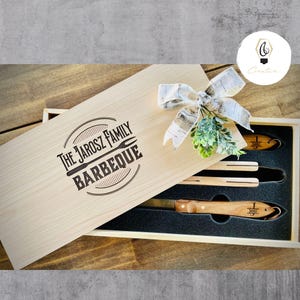 Custom Grill Tool Set for the BBQ Lover in Your Life | Personalized BBQ Gift Set | Father&#39;s Day Gift | Groomsmen Gift | Grilling Accessories