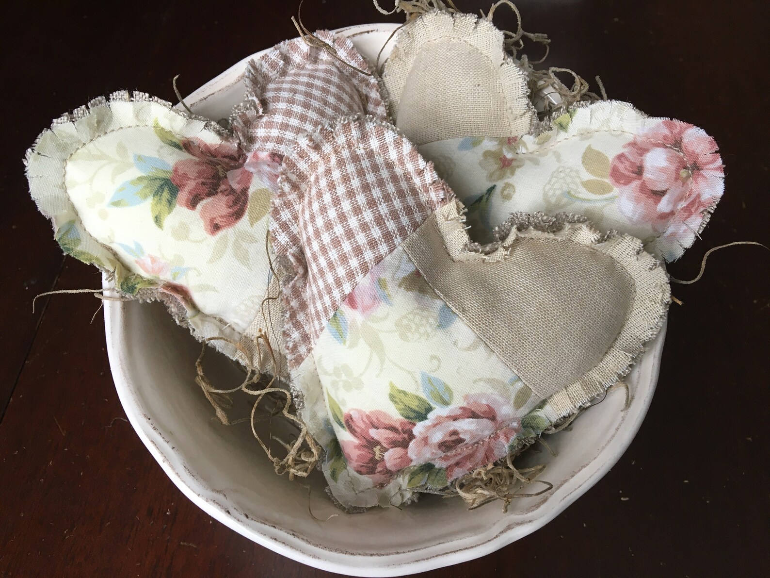 Country Hearts Bowl Fillers Ornies Tiered Tray Patchwork Rose Etsy
