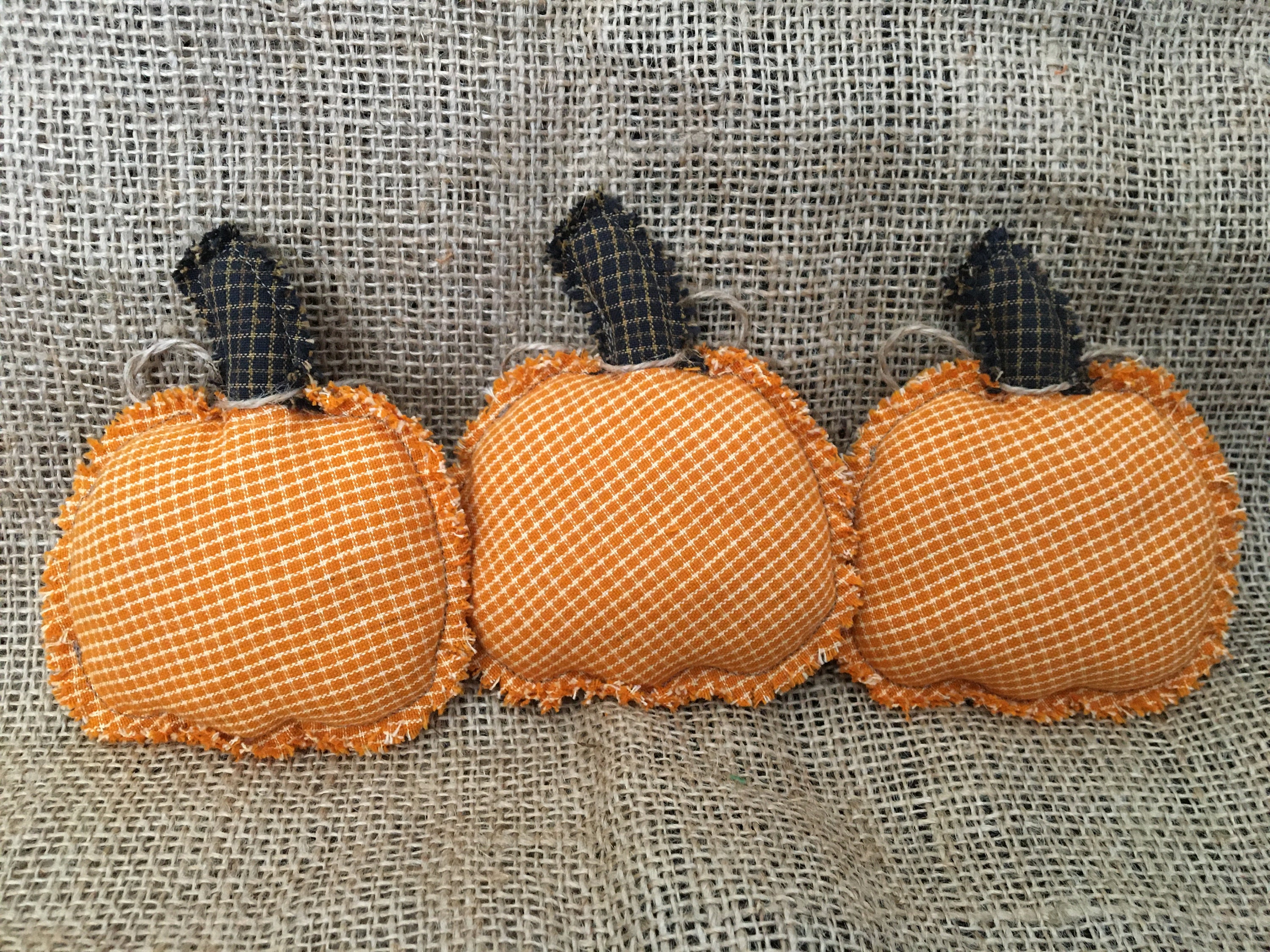 Homespun Pumpkin Bowl Fillers Ornies Tiered Tray Autumn Fall Etsy