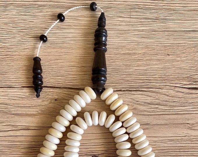 Large Disc Prayer Beads 14 mm - Camel Bone