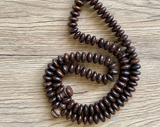 Large Disc Prayer Beads 12 mm - Central African Wenge