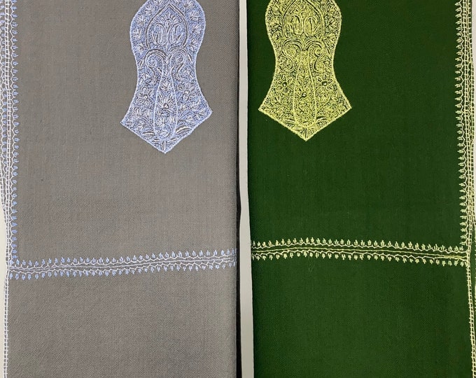 Safa Sandala Hand Embroidered Wool Shawl
