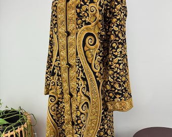 Ayse Exquisite Hand Embroidered Ladies Wool Jacket - Size L / US 12 / EU 44