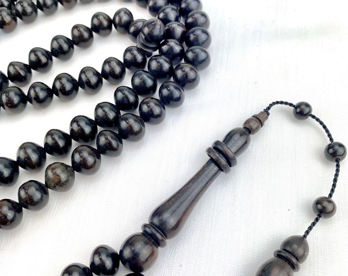 Blackwood Large Round Prayer Beads 10 mm