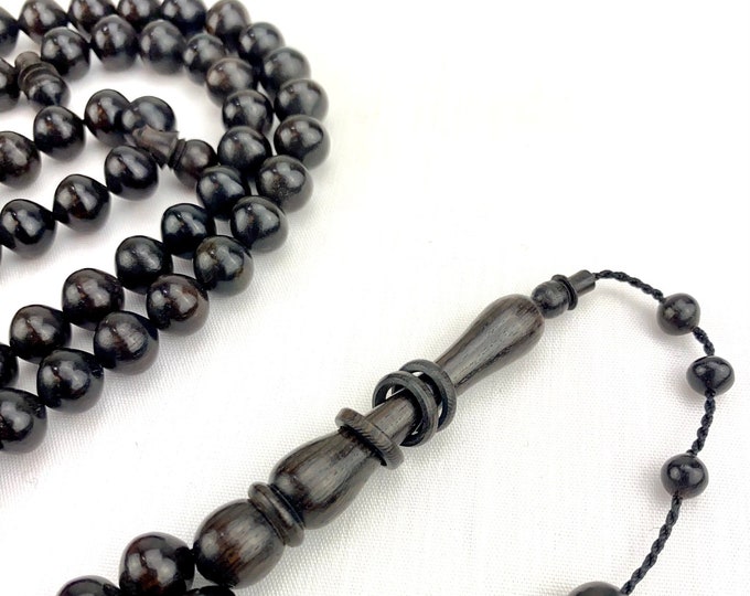 Ebony Round Prayer 100 Beads 9 mm