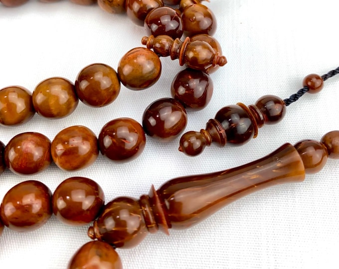 Large Round Prayer Beads 10 mm - Coquilla Nut - Kuka