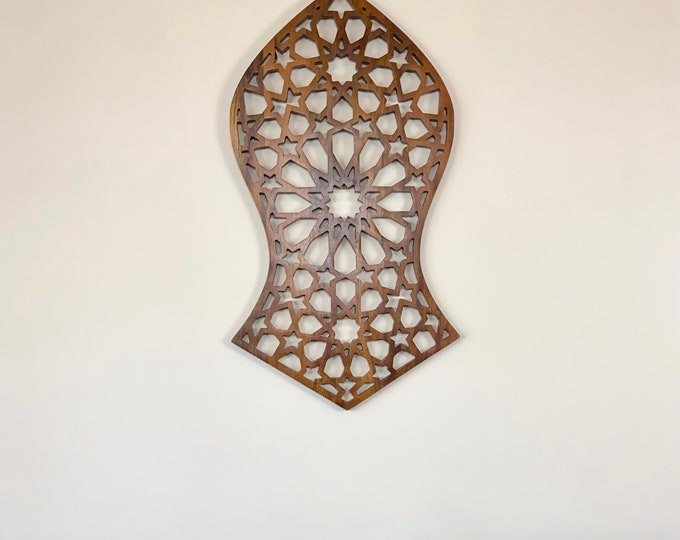 Blessed Sandala Geometrical Wall Art - Natural Acacia Wood - 17 mm Thinkness - Large #1 - Limited Edition