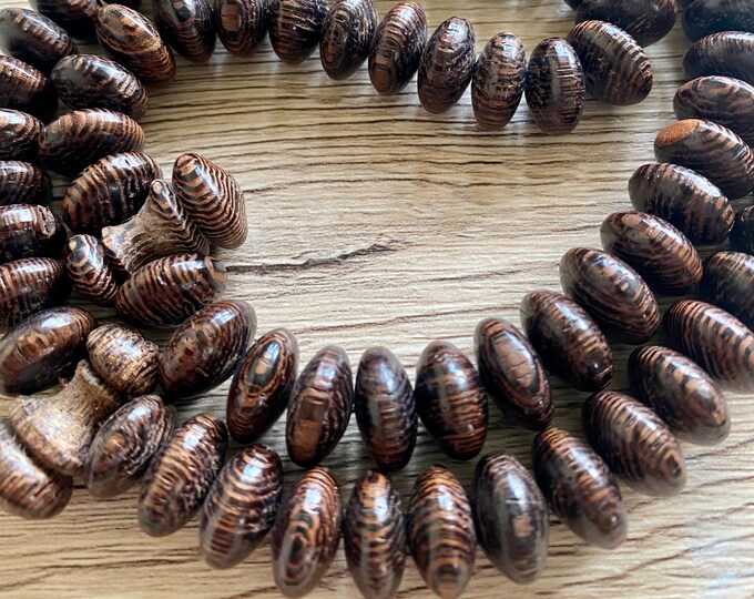 Large Disc Prayer Beads 12 mm - Central African Wenge