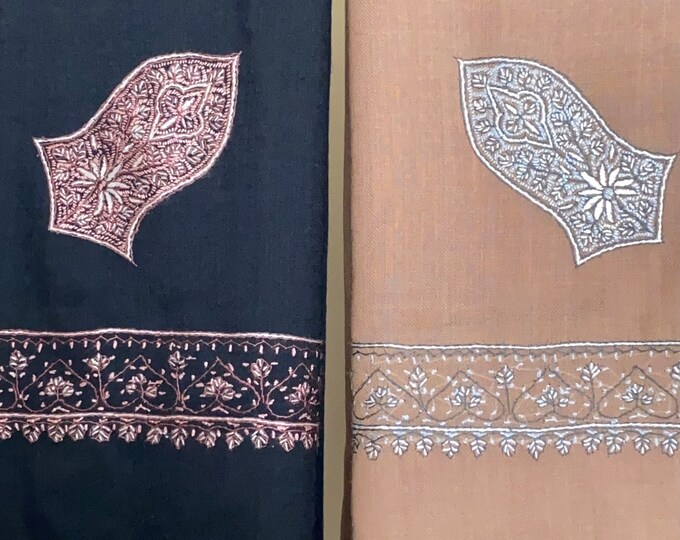 Alawi Sandala Hand Embroidered Wool Shawl