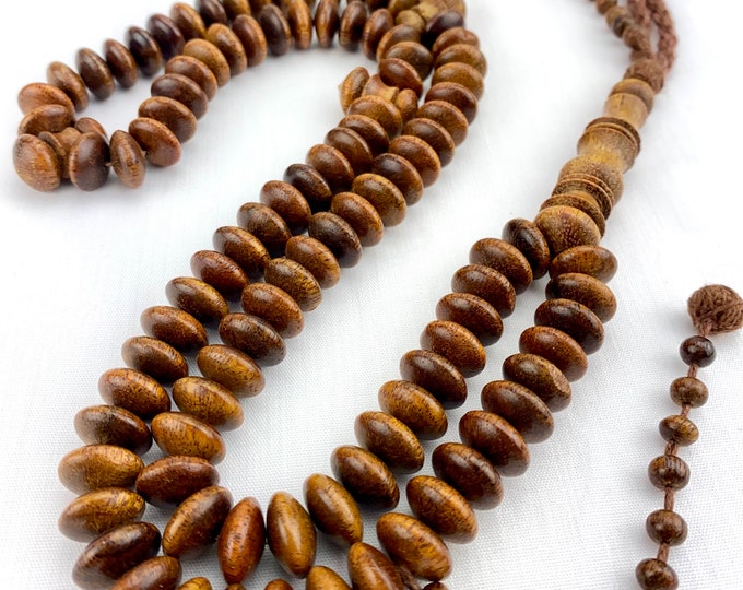 Darqawi Large Disc Prayer Beads 12 mm - Sycamore