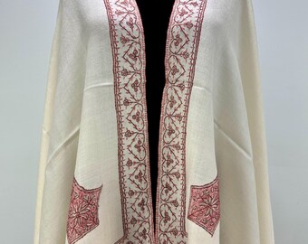 Alawi Sandala Hand Embroidered Wool Shawl