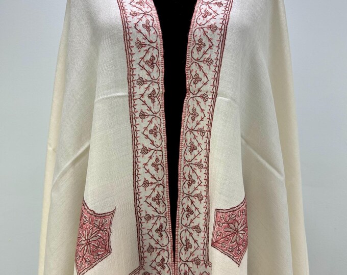 Alawi Sandala Hand Embroidered Wool Shawl